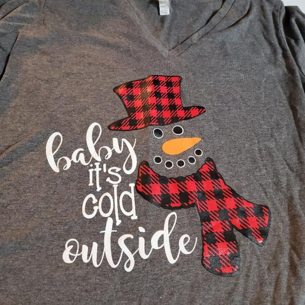baby its cold outside Long Sleeve T-Shirt size XL NWOT